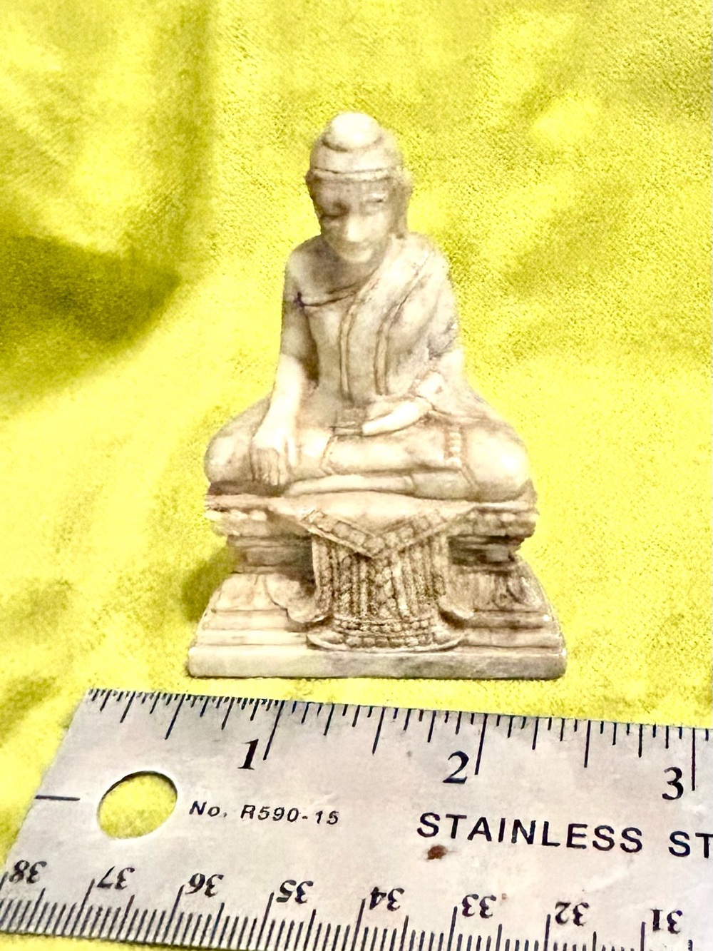 Mini Hand Carved Stone Buddha Figurine Meditation Statue Zen Decor
